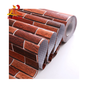 waterproof self adhesive 3D brick wall paper roll